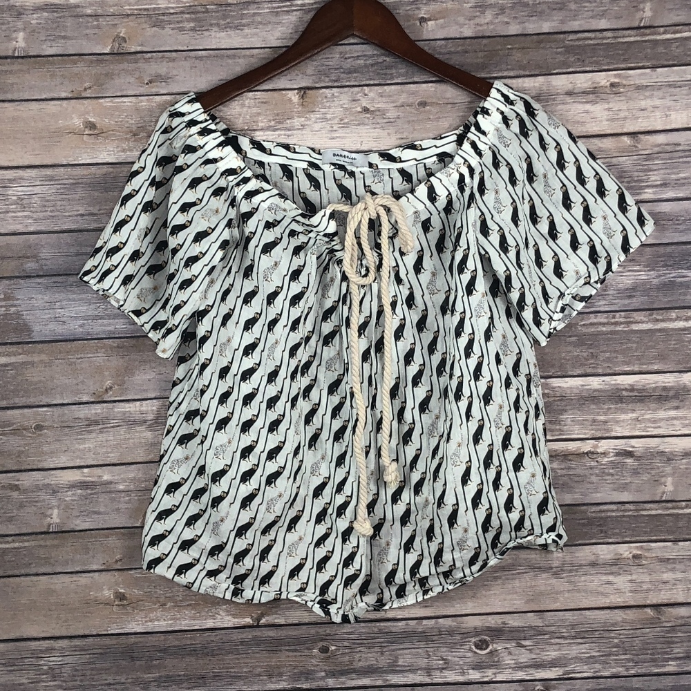 Bailey 44 Tent Halter-Neck Monkey Printed Top S